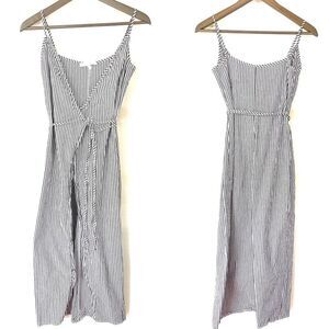 Wayf Striped Wrap Dress
